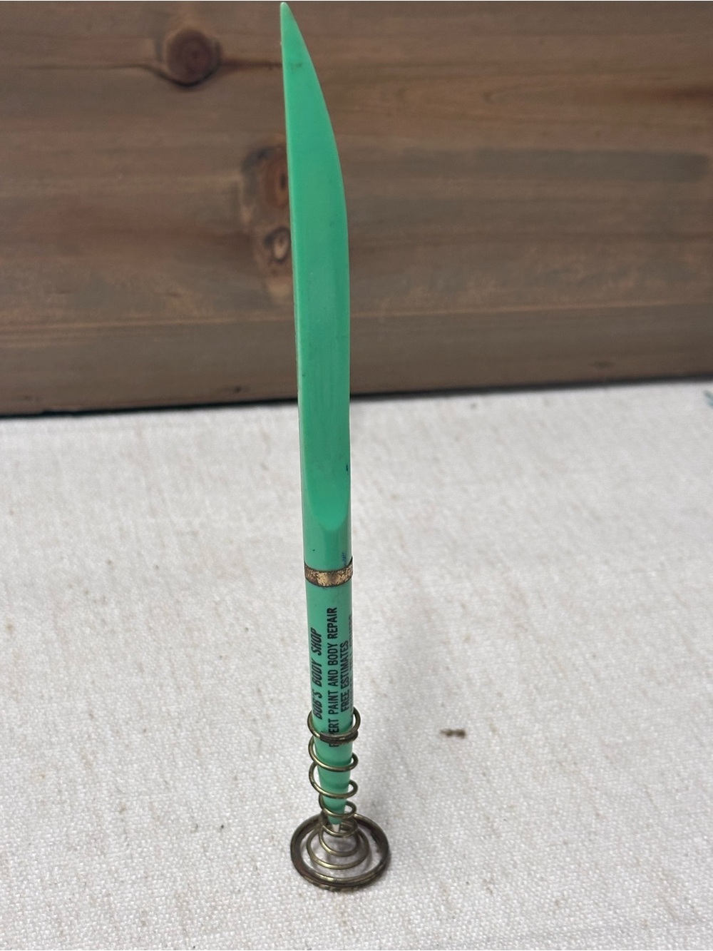 Vintage Bob’s Body Shop Leitchfield KY Advertising Pen Letter Opener MCM